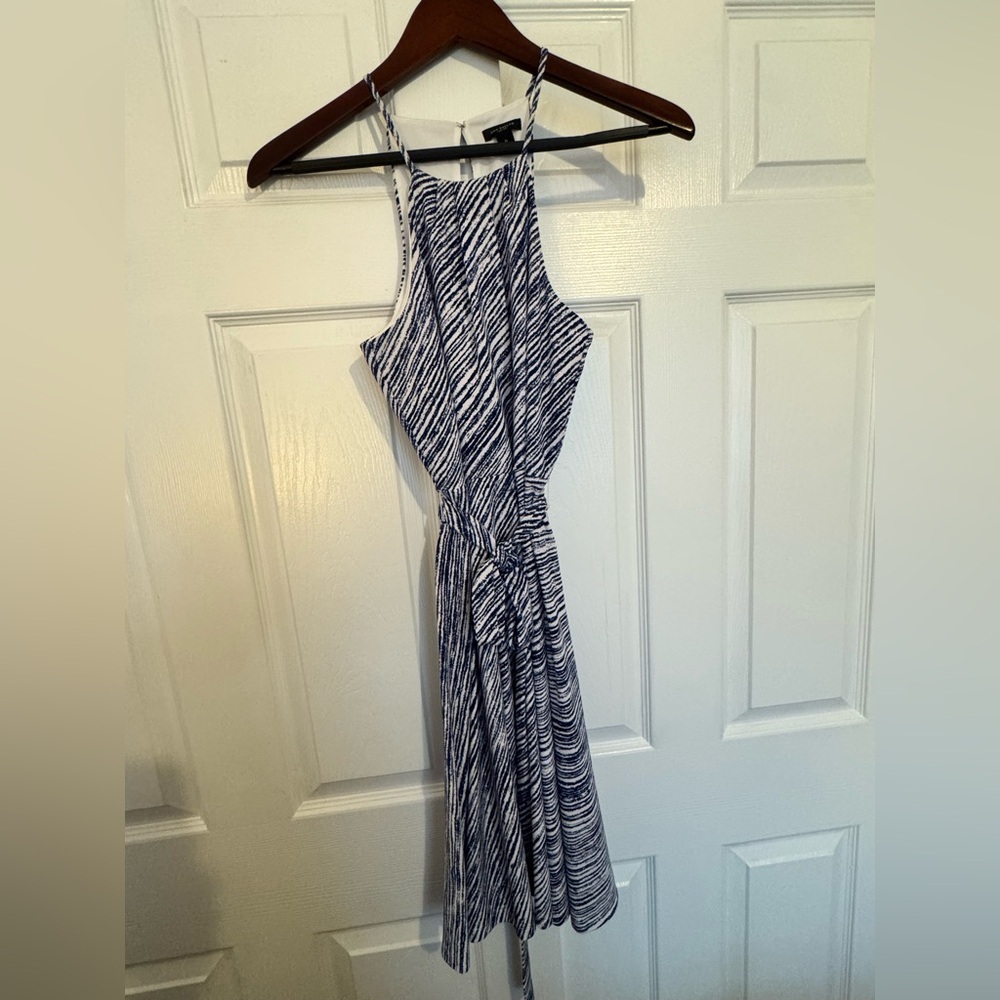 Ann Taylor Navy and White Maxi Dress
